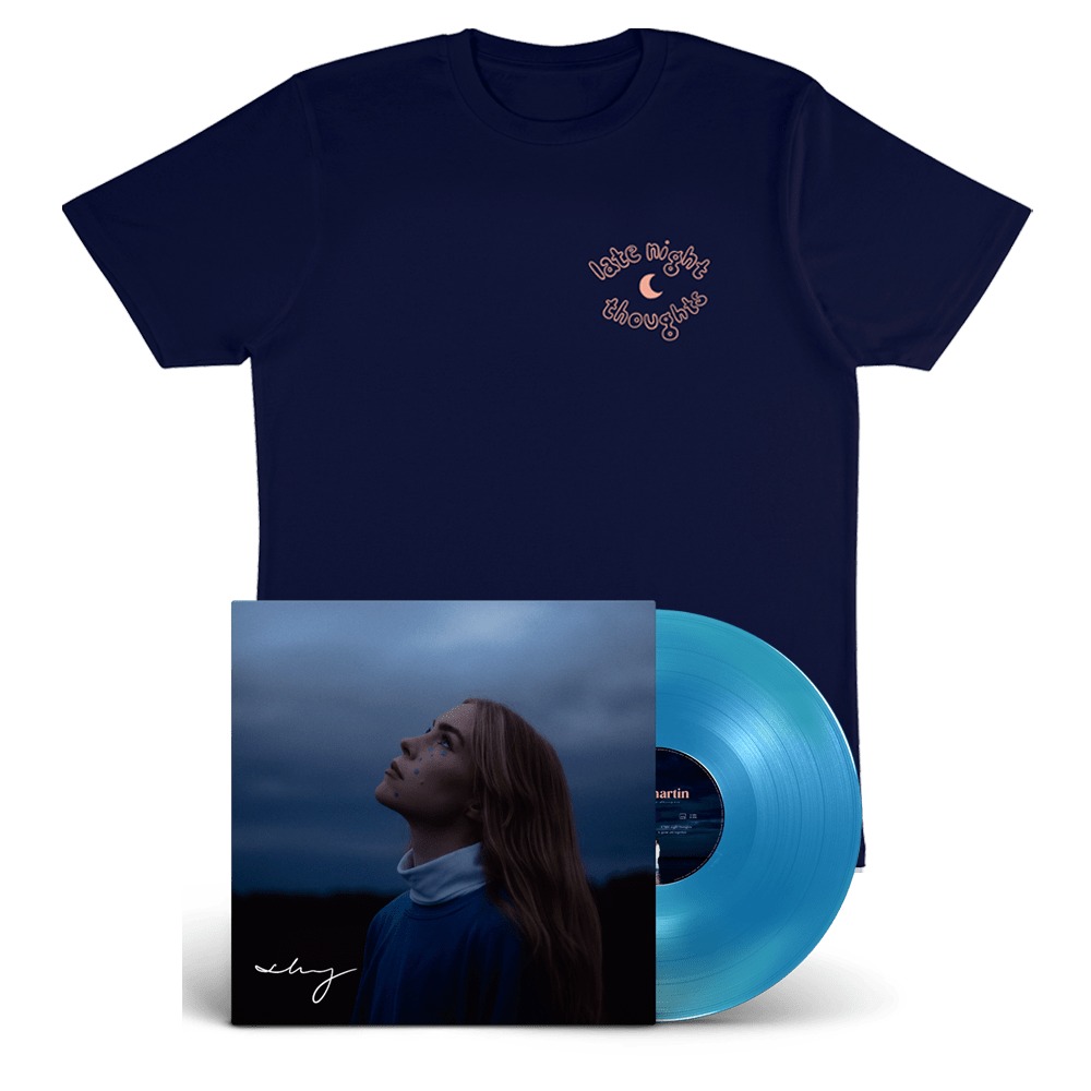 shy martin - late night thoughts exclusive signed blue lp & t-shirt - Image 1