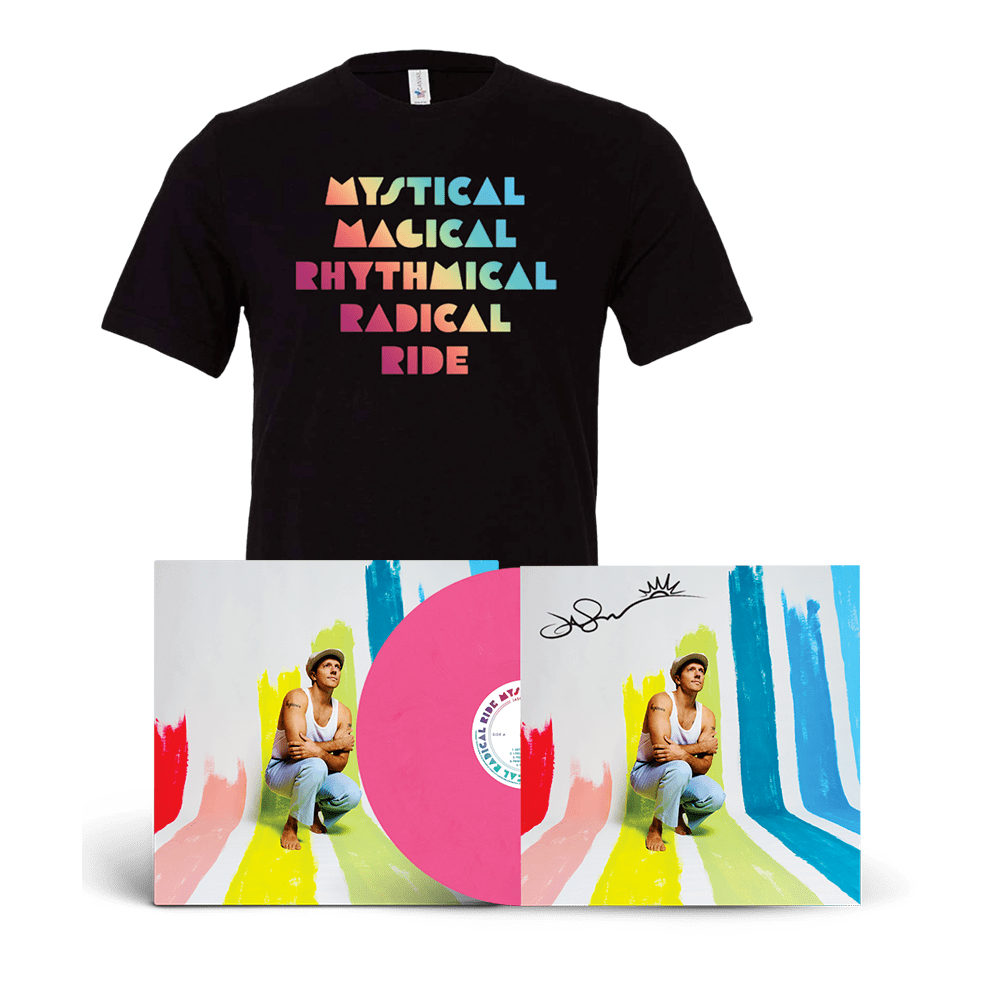 Jason Mraz - Mystical Magical Rhythmical Radical Ride Exclusive Pink Vinyl Inc. Signed Print + Album Tee