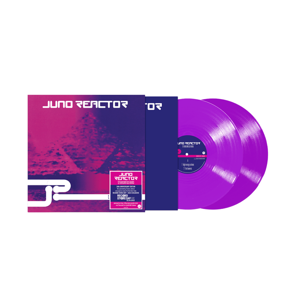 Juno Reactor - Transmissions 30th Anniversary Edition RSD 2023 Neon Violet Double Vinyl - Image 1