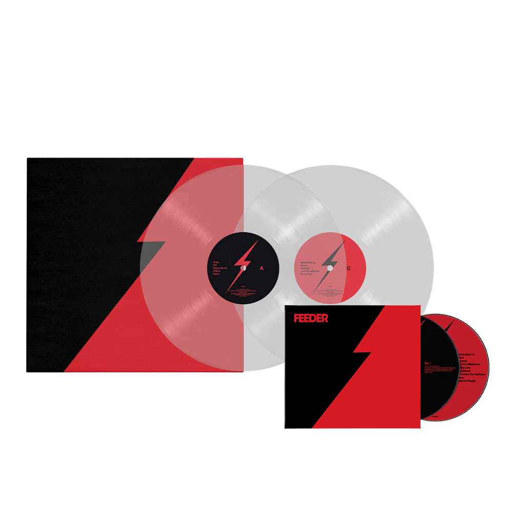 Feeder Signed - Black / Red Double CD Signed + Exclusive Clear Heavyweight Double Vinyl Signed - Image 1