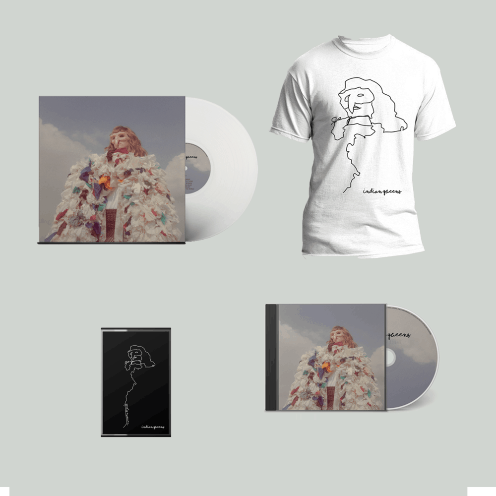Indian Queens - God Is A Woman White Vinyl + CD + Cassette + T-Shirt - Image 1