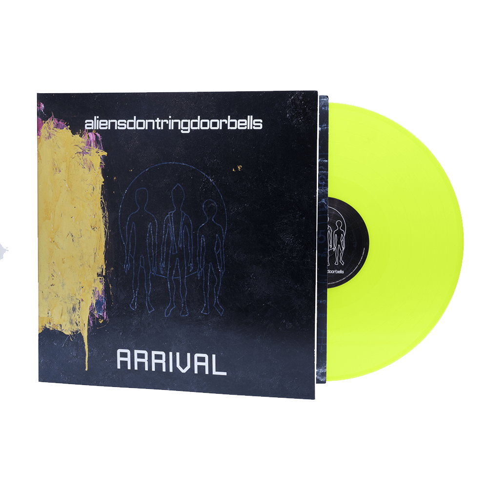 Aliensdontringdoorbells - Arrival - Limited Edition Gatefold Neon Yellow Vinyl + Free Digital Download Vinyl