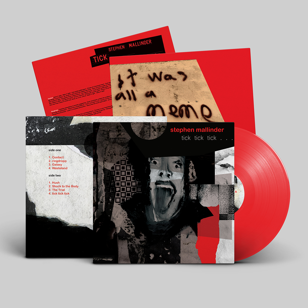 Stephen Mallinder - Tick Tick Tick Red (Signed) Vinyl