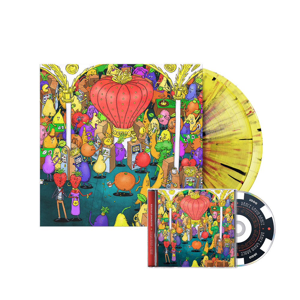 Dance Gavin Dance - Jackpot Juicer Yellow Splatter-CD Bundle