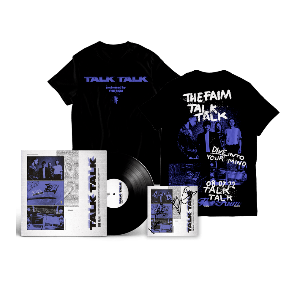 The Faim - Talk Talk Vinyl + T-Shirt Bundle + EXCLUSIVE SIGNED PRINT