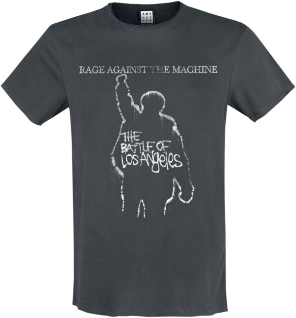 Rage Against The Machine T-Shirt - Amplified Collection - The Battle Of LA - S to 3XL - for Men - charcoal - 100% cotton T-Shirts Band Merchandise - Image 1
