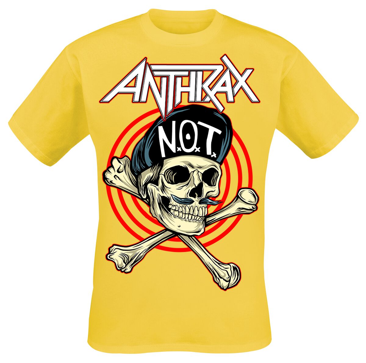 Anthrax T-Shirt - Not Man - S to XXL - for Men - yellow - 100% cotton T-Shirts Band Merchandise - Image 1