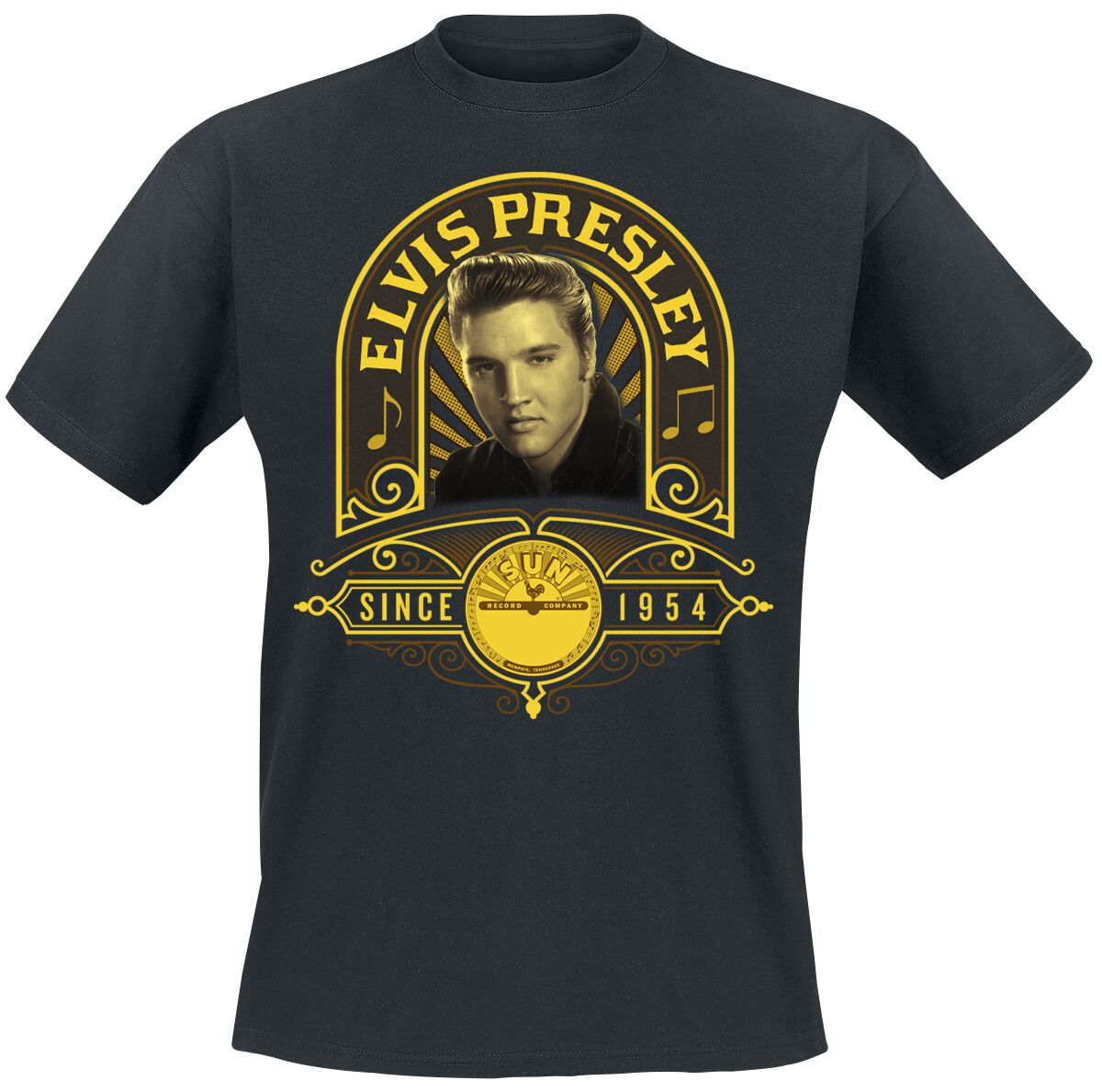 Elvis Presley T-Shirt - Studio Portrait - S to 3XL - for Men - black - 100% cotton T-Shirts Band Merchandise