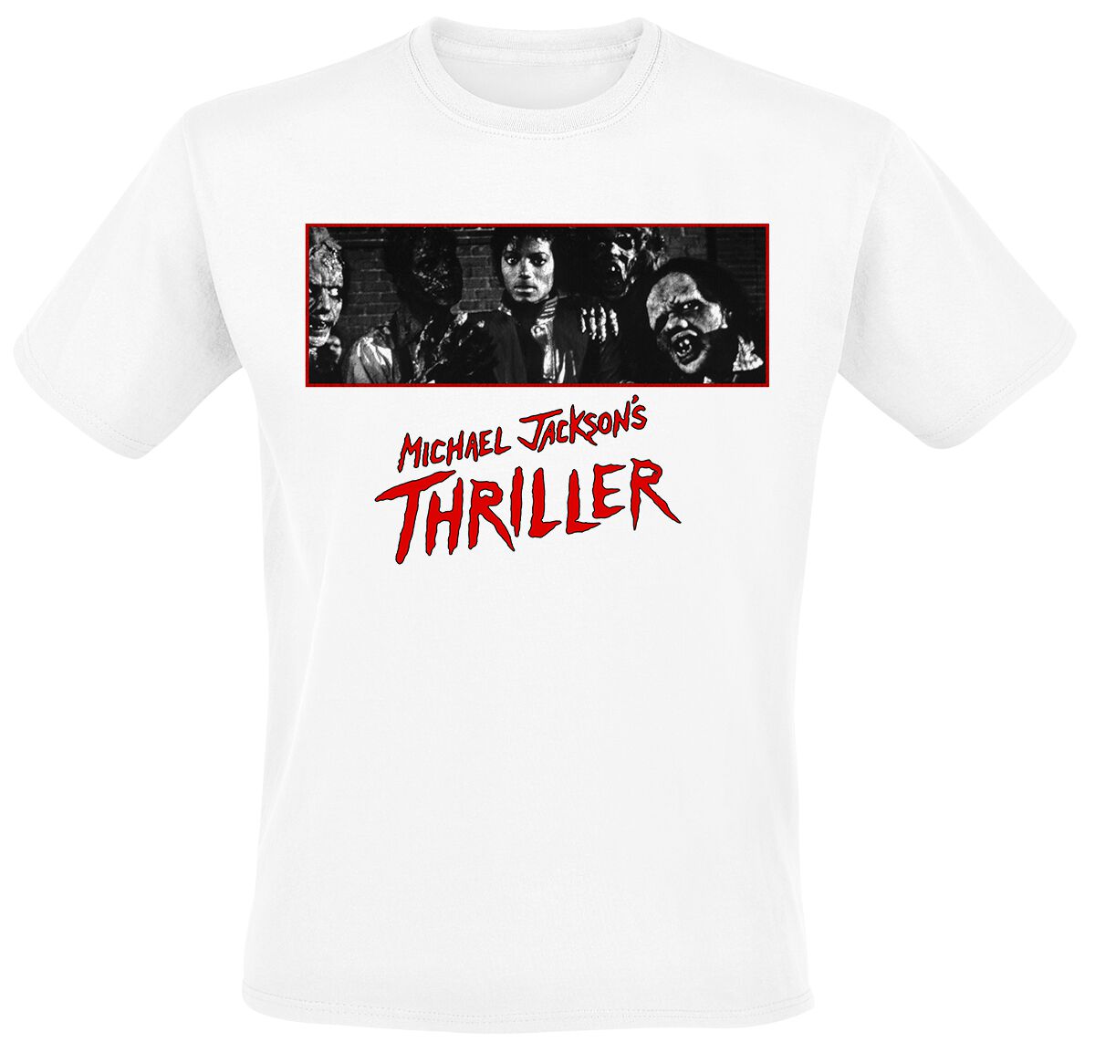 Michael Jackson T-Shirt - Thriller BW Photo - S to XXL - for Men - white - 100% cotton T-Shirts Band Merchandise - Image 1