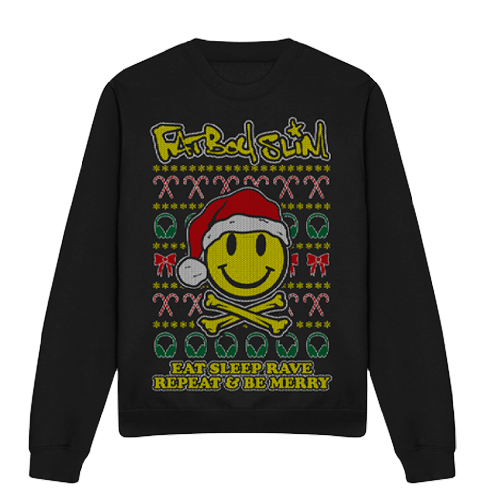 Fatboy Slim - Deep Black 'Xmas Jumper' Sweatshirt