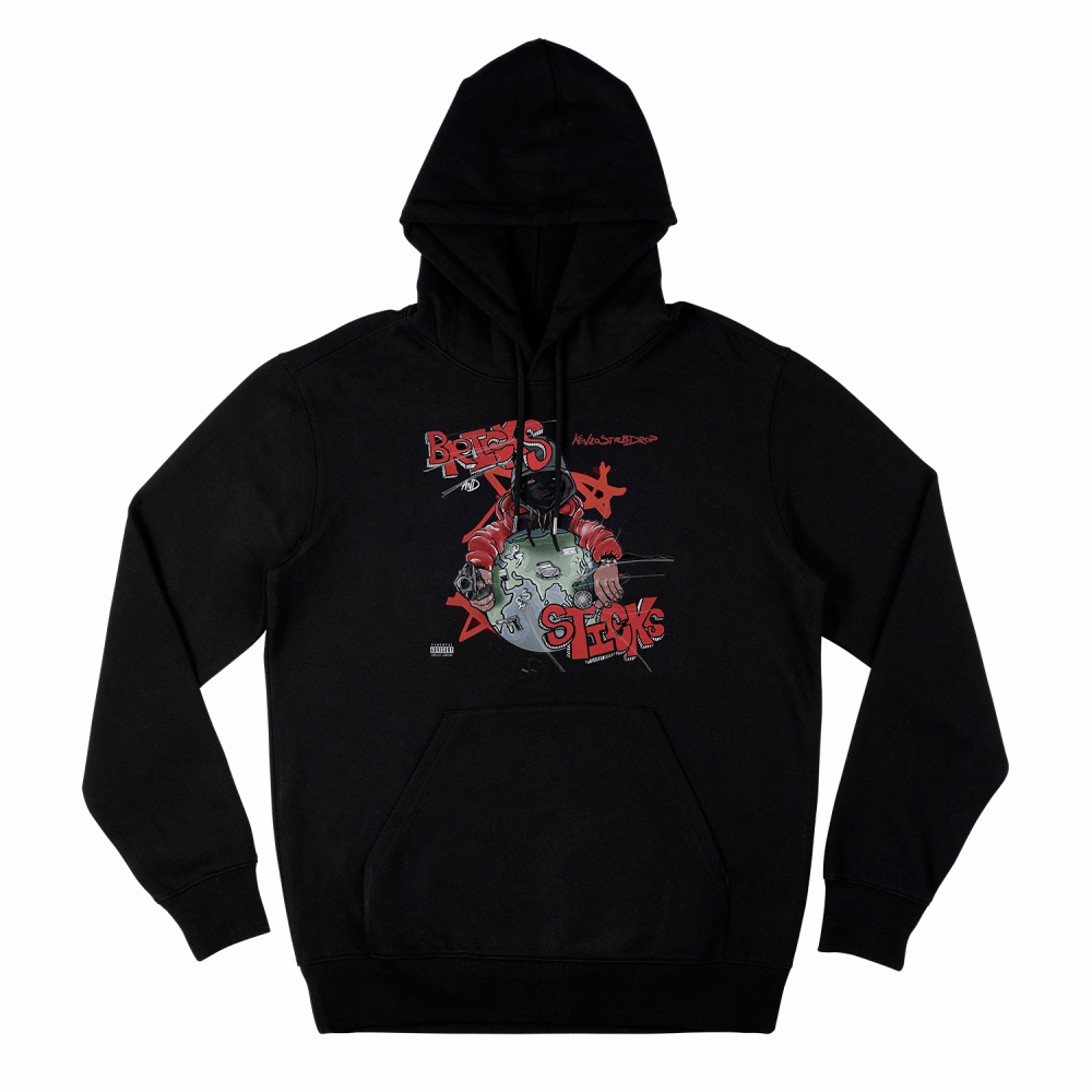 Kenzo Str8Drop - Black 'Bricks & Sticks' Hoodie - Image 1
