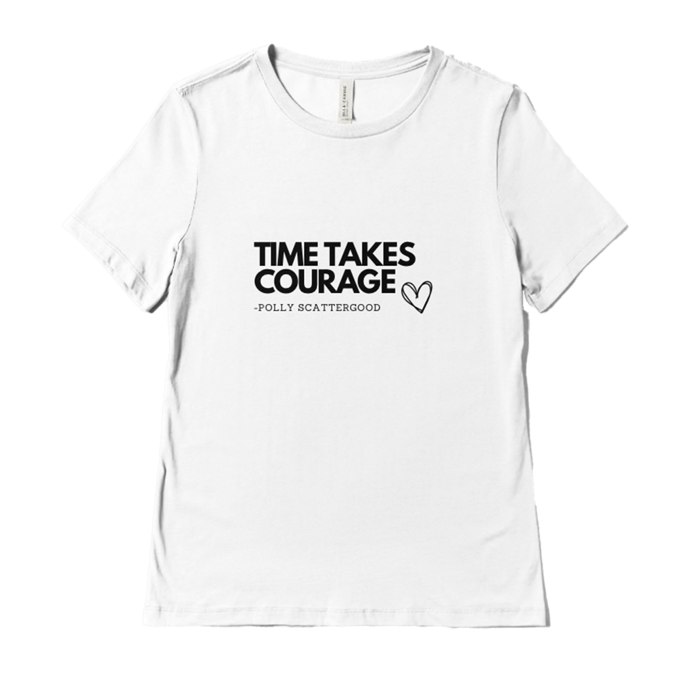 Polly Scattergood - Time Takes Courage White T-Shirt