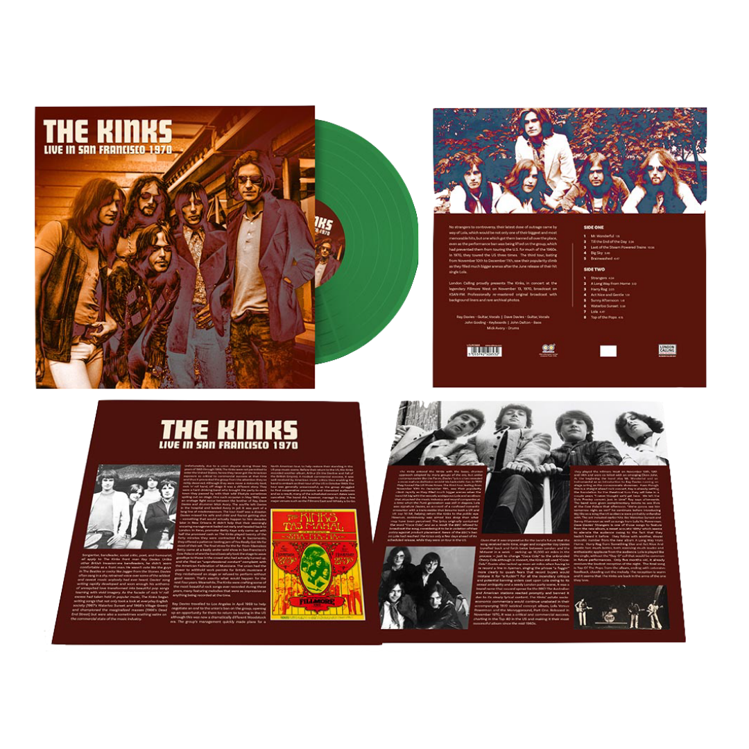 The Kinks - Live In San Francisco 1970 Green Vinyl - Image 1