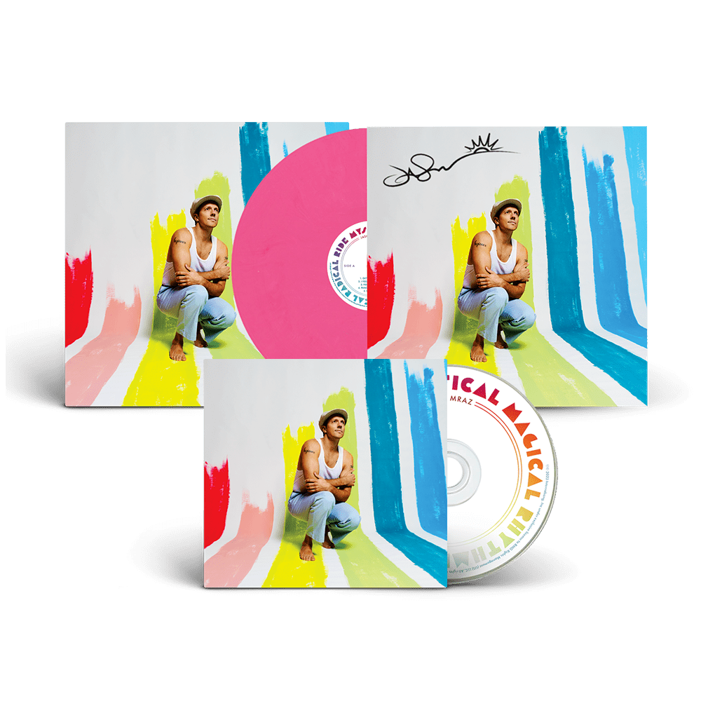 Jazon Mraz - Mystical Magical Rhythmical Radical Ride Exclusive Pink Vinyl Inc. Signed Print + CD