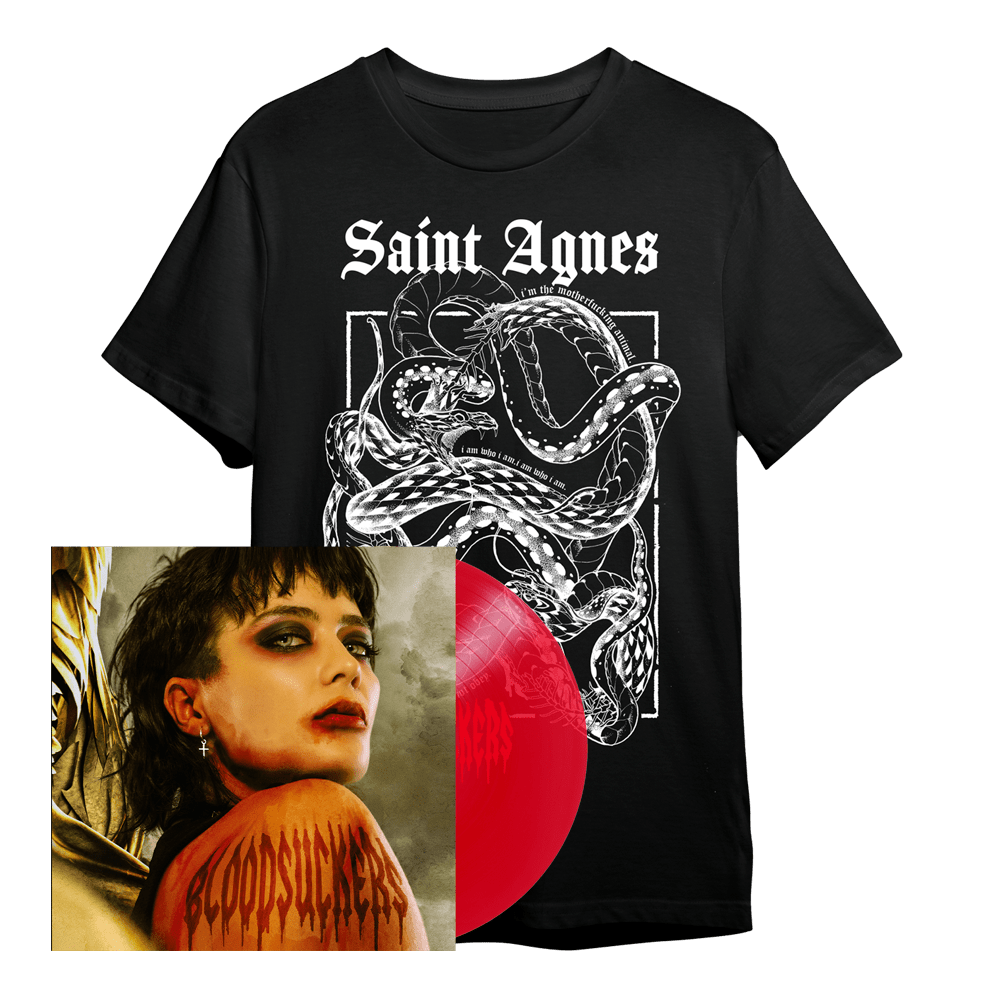 Saint Agnes - Bloodsuckers Transparent Red Vinyl & The Animal T-Shirt