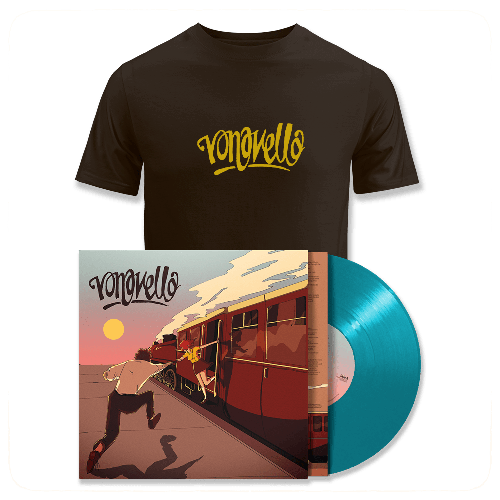 Vona Vella - Vona Vella Blue Vinyl LP & T-Shirt with Signed Poster