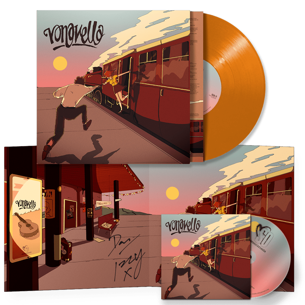 Vona Vella - Vona Vella Orange Vinyl LP & CD Album with Signed Poster