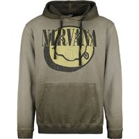 Nirvana Hooded sweater Yellow Smiley S to XXL for Men green