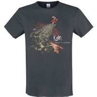 Korn T-Shirt Amplified Collection Follow The Leader S to XXL for Men charcoal