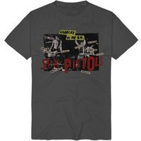 Sex Pistols T-Shirt Anarchy Tracklist S to 3XL for Men charcoal