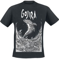Gojira T-Shirt Woodblock Whales S to XXL for Men black
