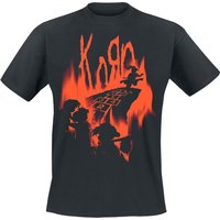 Korn T-Shirt Hopscotch Flame S to XXL for Men black