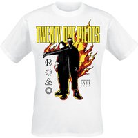 Twenty One Pilots T-Shirt On Fire S to XXL for Men white