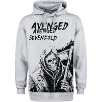 Avenged Sevenfold Hooded sweater Scheleton S to XXL for Men mottled grey