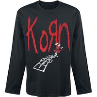 Korn Long-sleeve Shirt Hopscotch Tracklist M to XXL for Men black