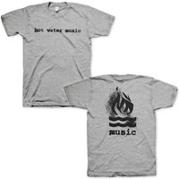 Hot Water Music T-Shirt Traditional S to XXL for Men mottled grey