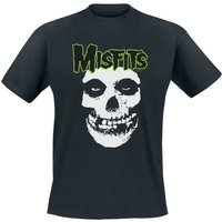 Misfits T-Shirt Green Skull S to XXL for Men black
