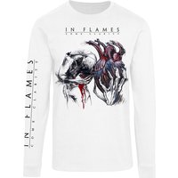 In Flames Long-sleeve Shirt Come Clarity Lyrcis S to XXL for Men white