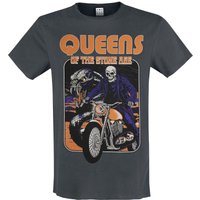 Queens Of The Stone Age T-Shirt Amplified Collection Rider S to XXL for Men charcoal