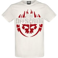 The Offspring T-Shirt Amplified Collection Skull Logo S to 3XL for Men off white