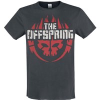 The Offspring T-Shirt Amplified Collection Skull Logo S to XXL for Men charcoal