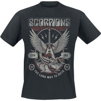 Scorpions T-Shirt Long Way To Rock S to 3XL for Men black