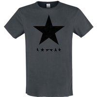 David Bowie T-Shirt Amplified Collection Black Star S to XXL for Men charcoal