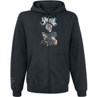 Ghost Hooded zip Papa Of The World On Fire S to XXL for Men black