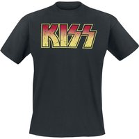 Kiss T-Shirt Distressed Logo S to 5XL for Men black