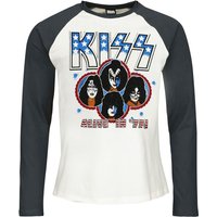 Kiss Long-sleeve Shirt Amplified Collection Alive In 77 S to XXL for Men multicolour