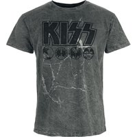 Kiss T-Shirt Band Icons S to 4XL for Men grey