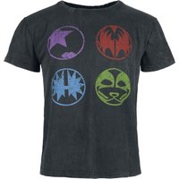 Kiss T-Shirt Band Icons S to 4XL for Men anthracite