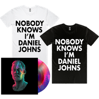 Daniel Johns - FutureNever Blue/Red Marble Vinyl + Nobody Knows I'm Daniel Johns White/Black T-Shirt