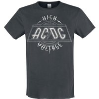AC/DC T-Shirt Amplified Collection High Voltage S to 3XL for Men charcoal