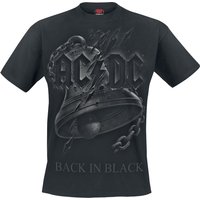 AC/DC T-Shirt Back In Black Torn S to 4XL for Men black