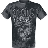 AC/DC T-Shirt Back in Black S to XXL for Men grey-black