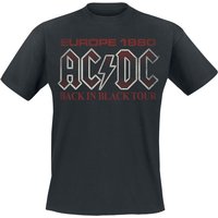 AC/DC T-Shirt Back In Black Europe 1980 S to 4XL for Men black