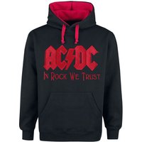 AC/DC Hooded sweater In Rock We Trust S to 4XL for Men black-red