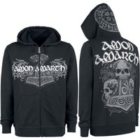 Amon Amarth Hooded zip Thorhammer S to 4XL for Men black
