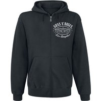 Guns N' Roses Hooded zip Paradise City Label S to XL for Men black